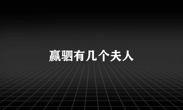 赢驷有几个夫人