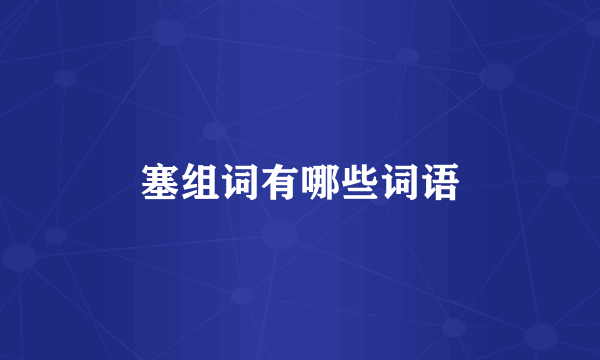 塞组词有哪些词语