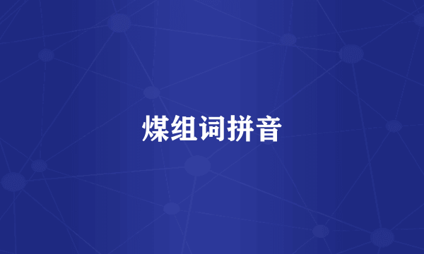 煤组词拼音