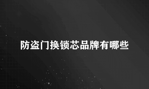 防盗门换锁芯品牌有哪些