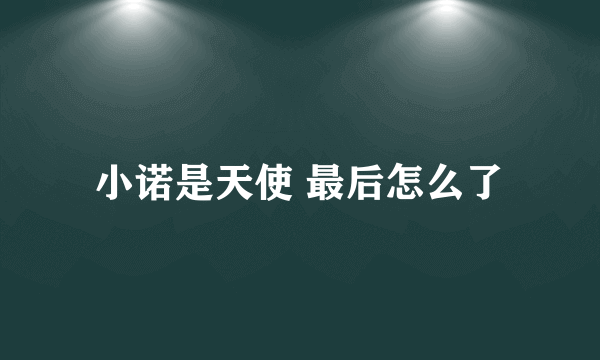 小诺是天使 最后怎么了