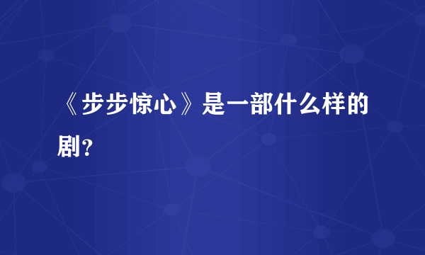 《步步惊心》是一部什么样的剧？