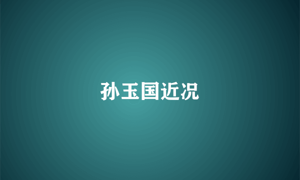 孙玉国近况