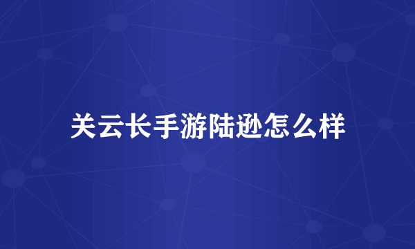 关云长手游陆逊怎么样