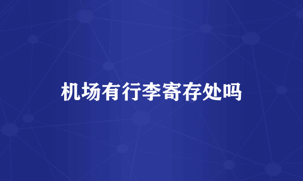 机场有行李寄存处吗