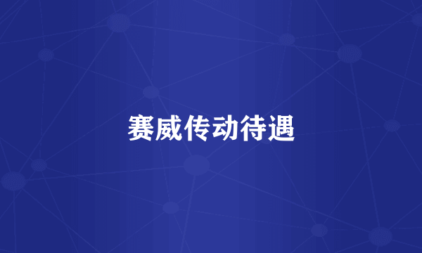 赛威传动待遇