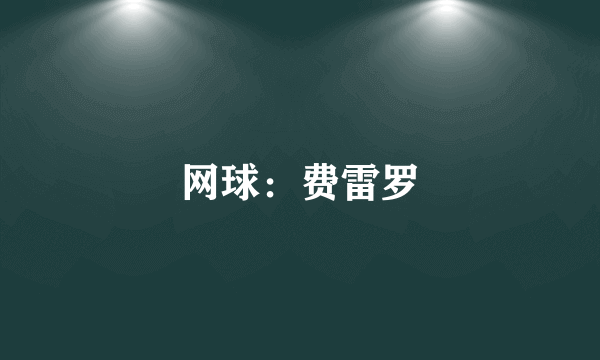网球：费雷罗