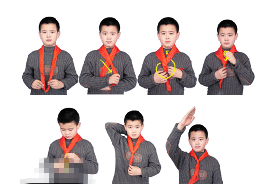 红领巾的正确系法是怎样系的？