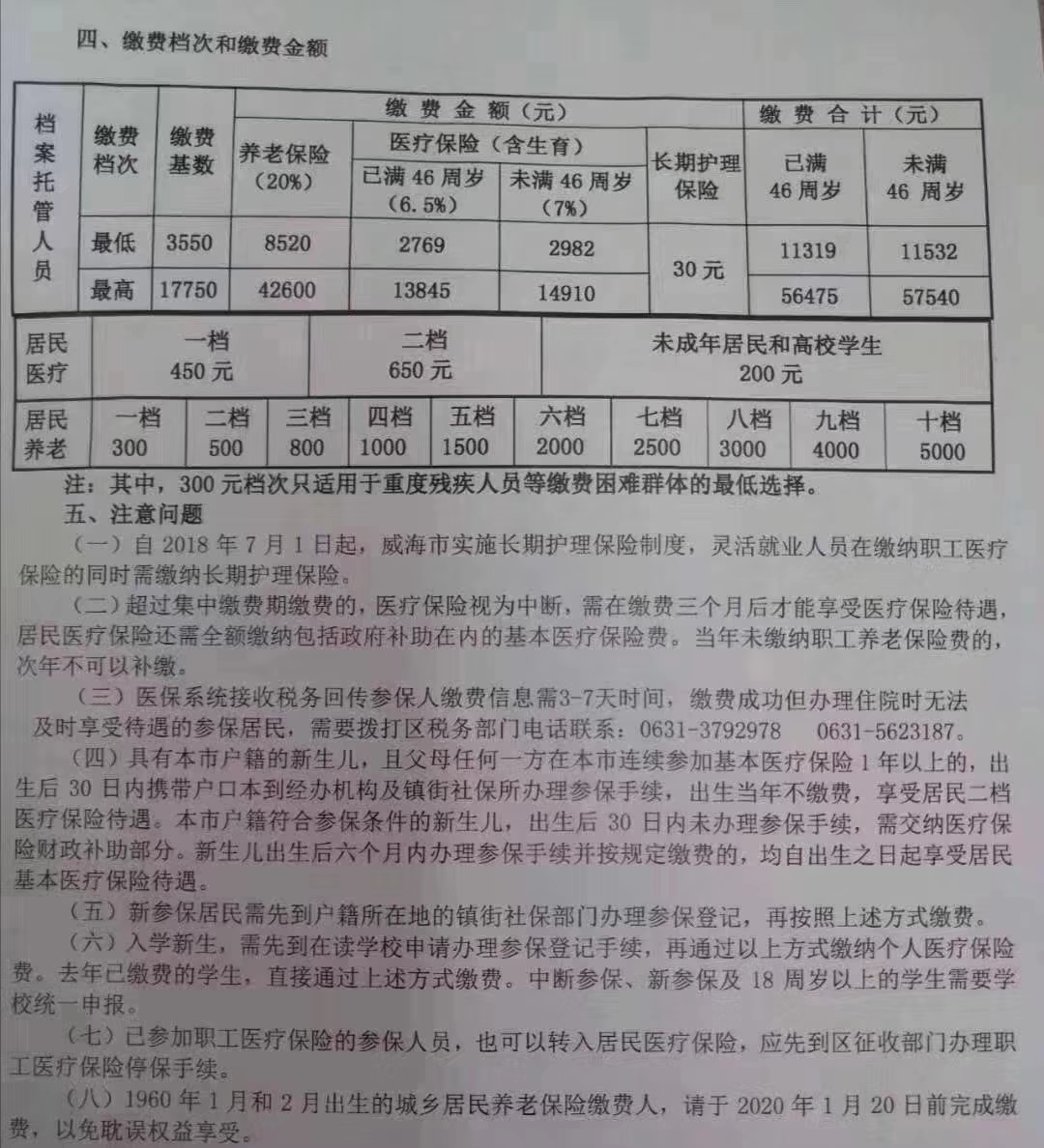 2019年养老保险自费缴多少钱的？