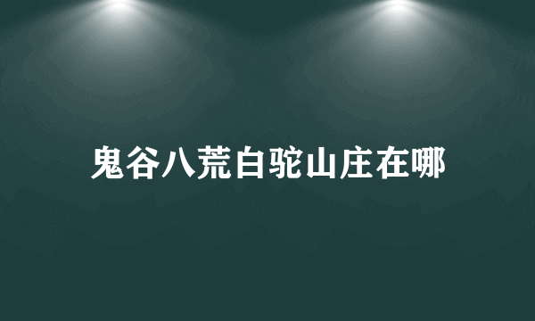 鬼谷八荒白驼山庄在哪
