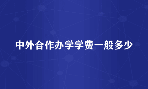 中外合作办学学费一般多少