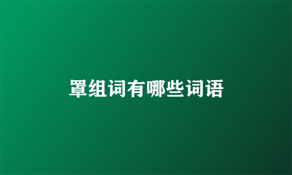 罩组词有哪些词语