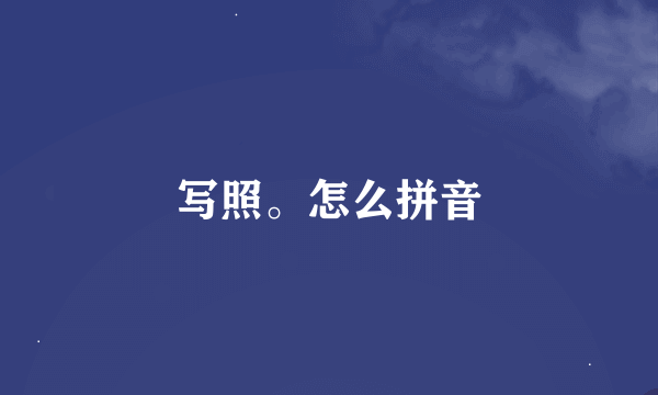 写照。怎么拼音
