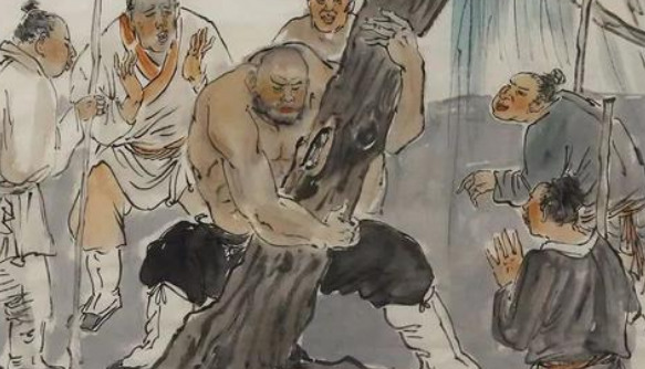 鲁智深绰号花和尚，他在渭州三拳打死镇关西，在相国寺做了什么(行为)，在野猪林义救林冲
