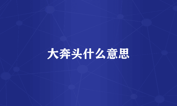 大奔头什么意思