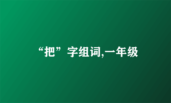 “把”字组词,一年级
