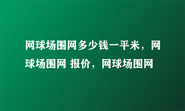 网球场围网多少钱一平米，网球场围网 报价，网球场围网