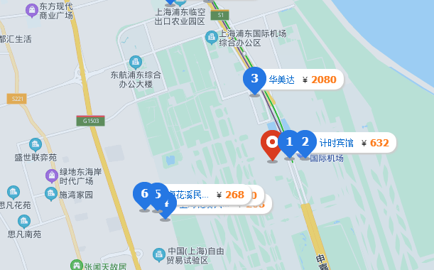 浦东机场500米内的宾馆