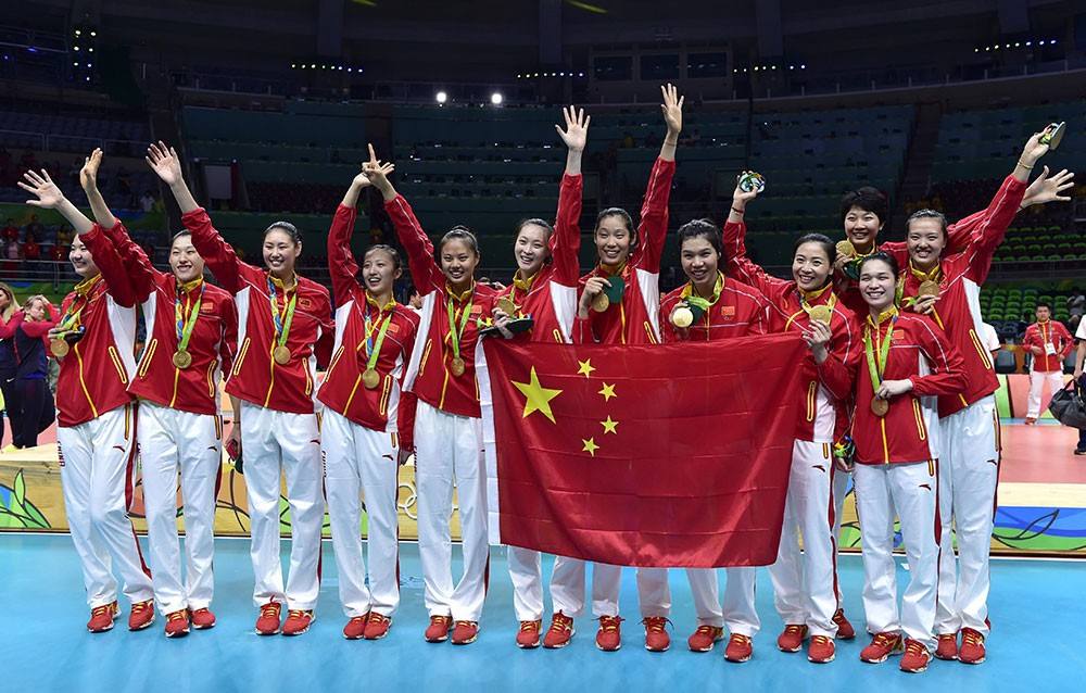 请问中国在奥运会上一共得了多少枚金牌？