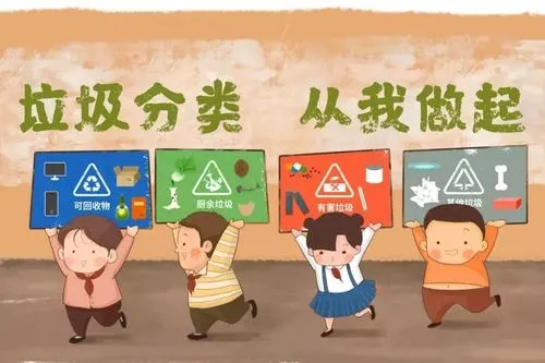 四种垃圾桶的标志是什么?
