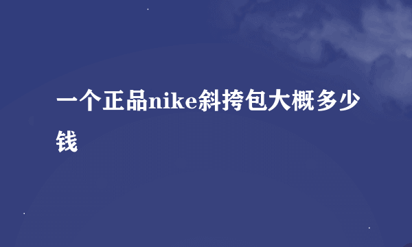 一个正品nike斜挎包大概多少钱