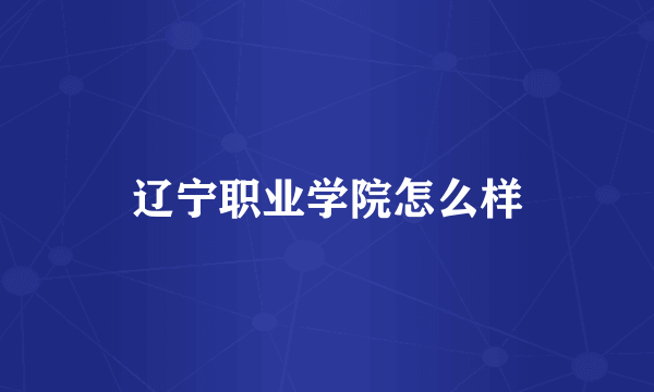 辽宁职业学院怎么样