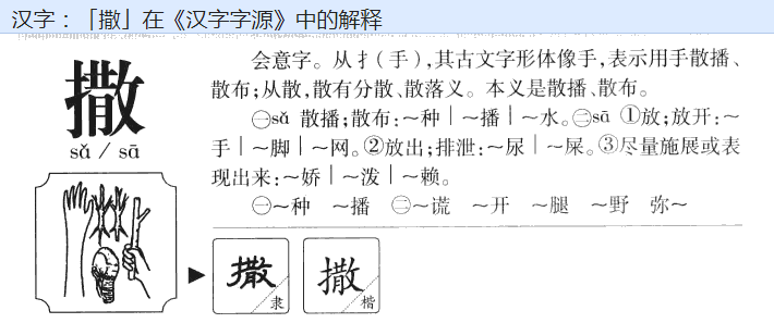撒的多音字可以组哪些词