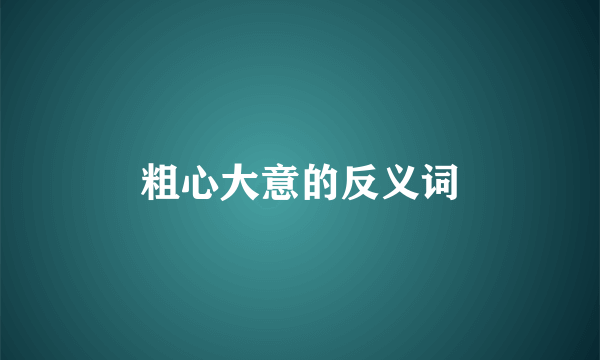粗心大意的反义词