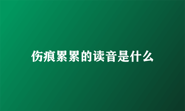 伤痕累累的读音是什么