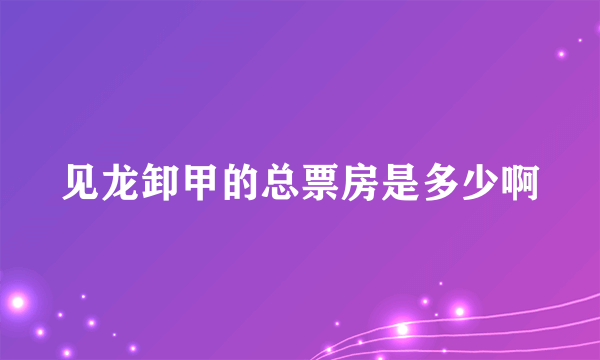 见龙卸甲的总票房是多少啊