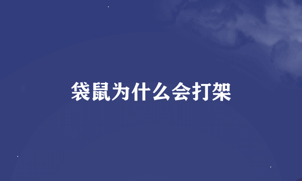 袋鼠为什么会打架
