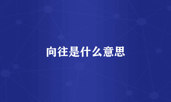 向往是什么意思