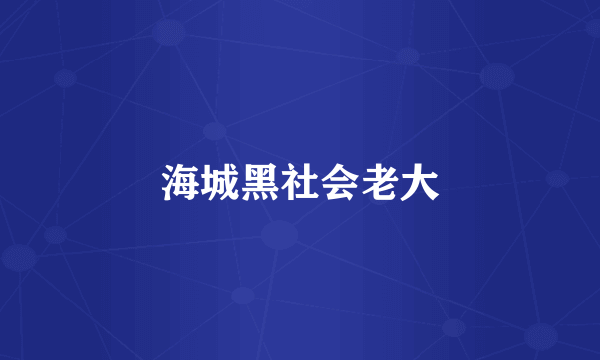 海城黑社会老大