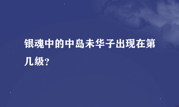 银魂中的中岛未华子出现在第几级？
