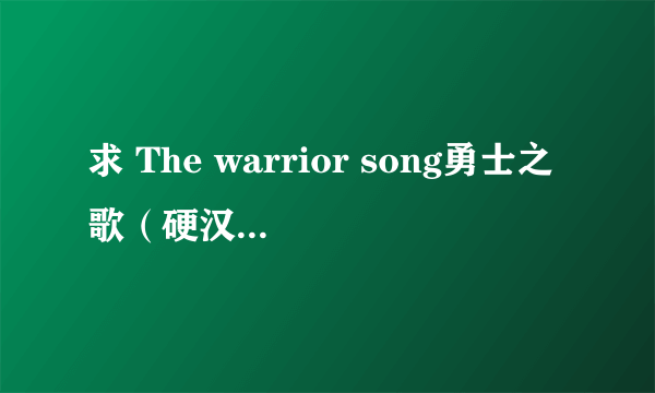 求 The warrior song勇士之歌（硬汉版）mp3下载地址。