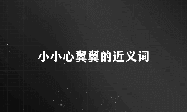 小小心翼翼的近义词