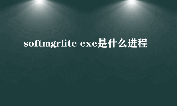 softmgrlite exe是什么进程