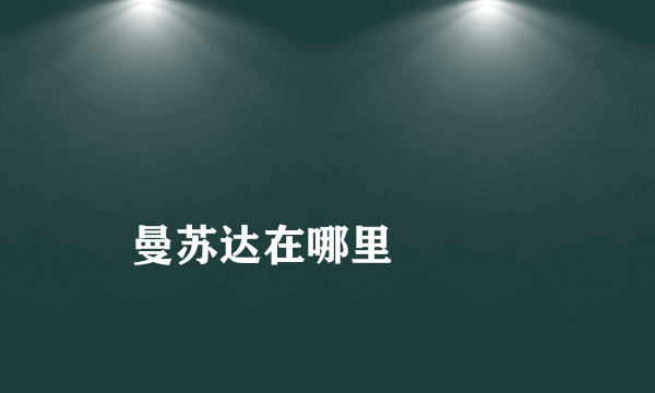 
曼苏达在哪里

