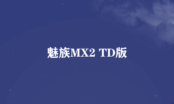 魅族MX2 TD版
