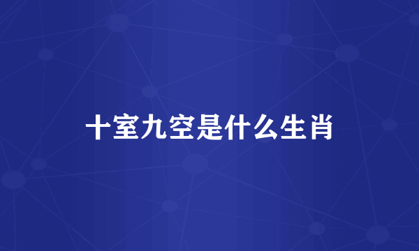 十室九空是什么生肖