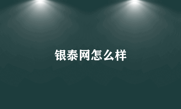银泰网怎么样