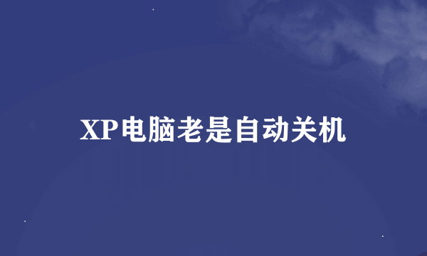 XP电脑老是自动关机