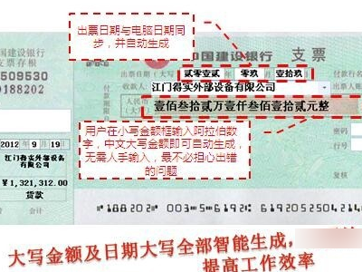 如何是使用打印机打印支票？有具体步骤（重赏）