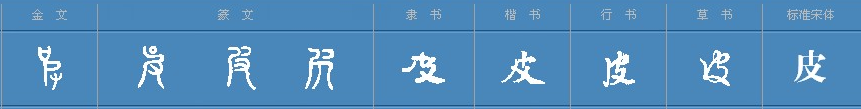 皮字的笔画笔顺