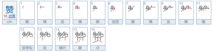赞可以组什么词