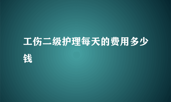 工伤二级护理每天的费用多少钱