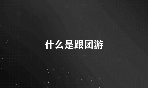 什么是跟团游