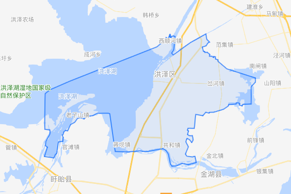 洪泽县属于江苏省哪个市？