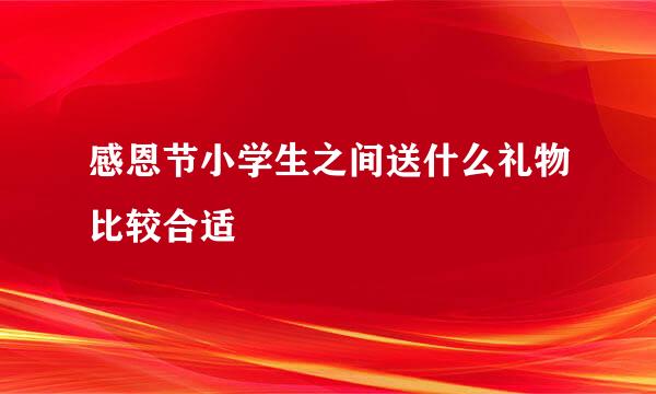 感恩节小学生之间送什么礼物比较合适