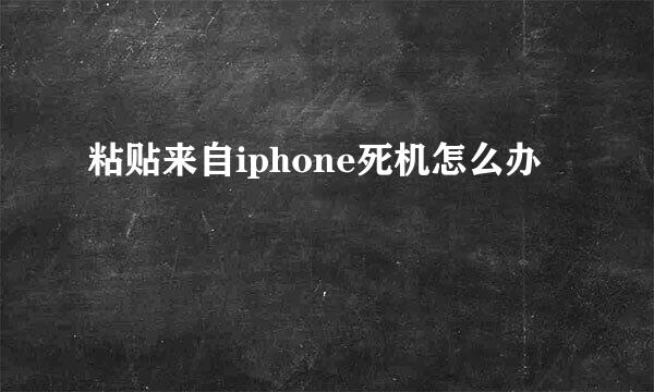 粘贴来自iphone死机怎么办